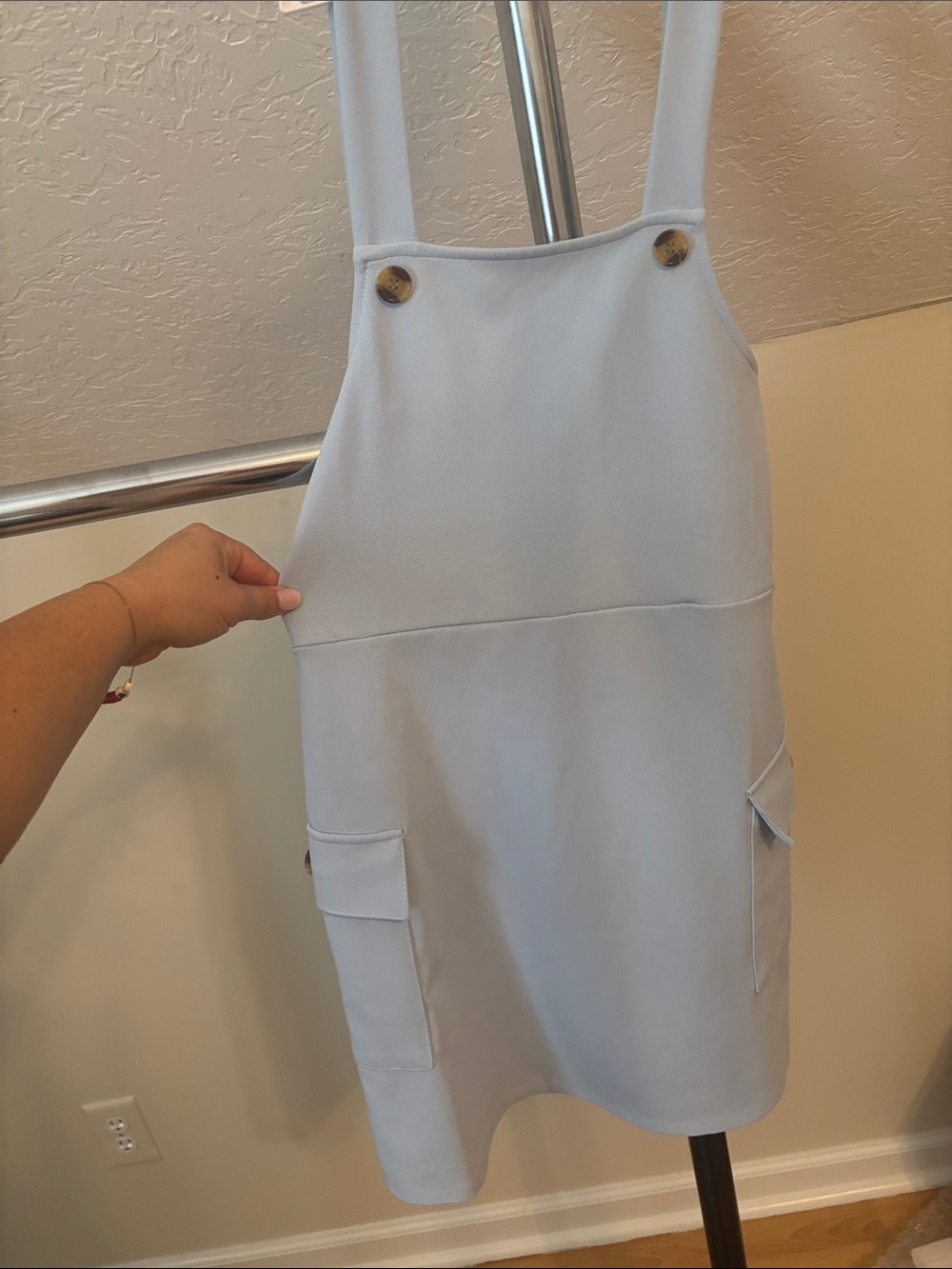 Baby blue dress w/ real pockets size 10